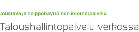 Taloushallintopalvelu verkossa